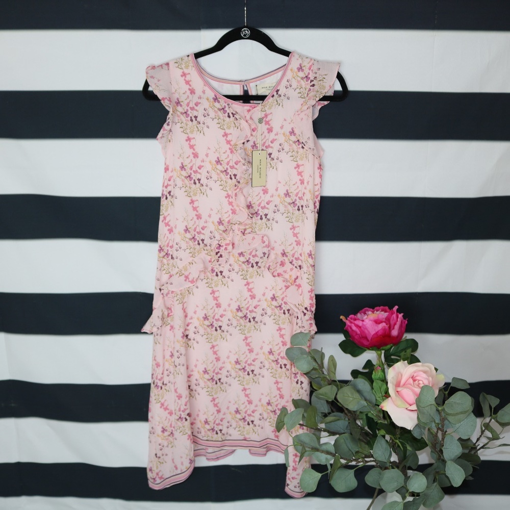 NWT MAX STUDIO Sheer Floral Print Sundress SPRING!